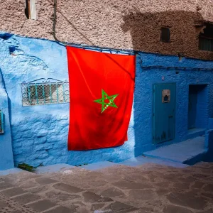 drapeau maroc stylé