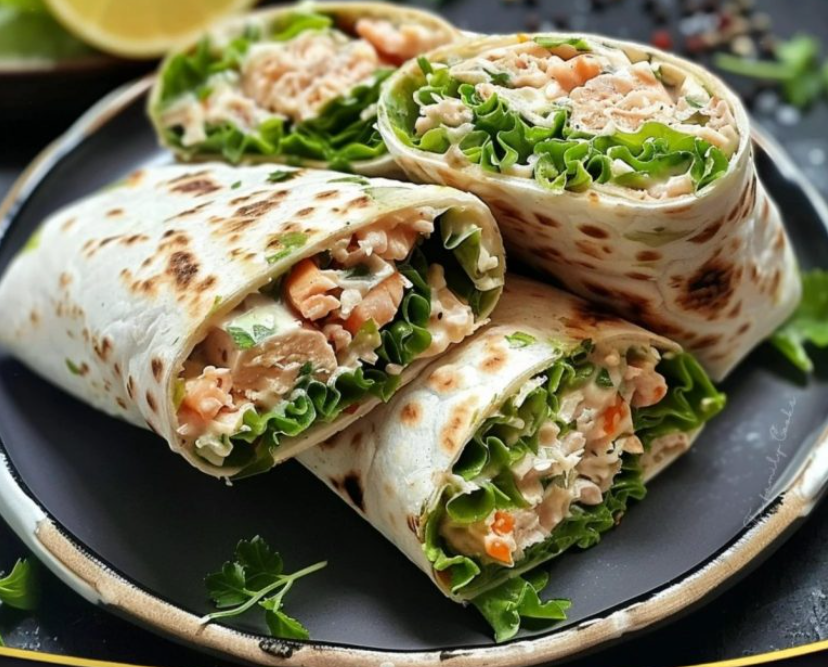 Wraps au Thon, Maïs et Concombre