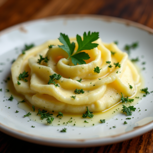 Purée de Pommes de Terre à la Cive et au Persil 