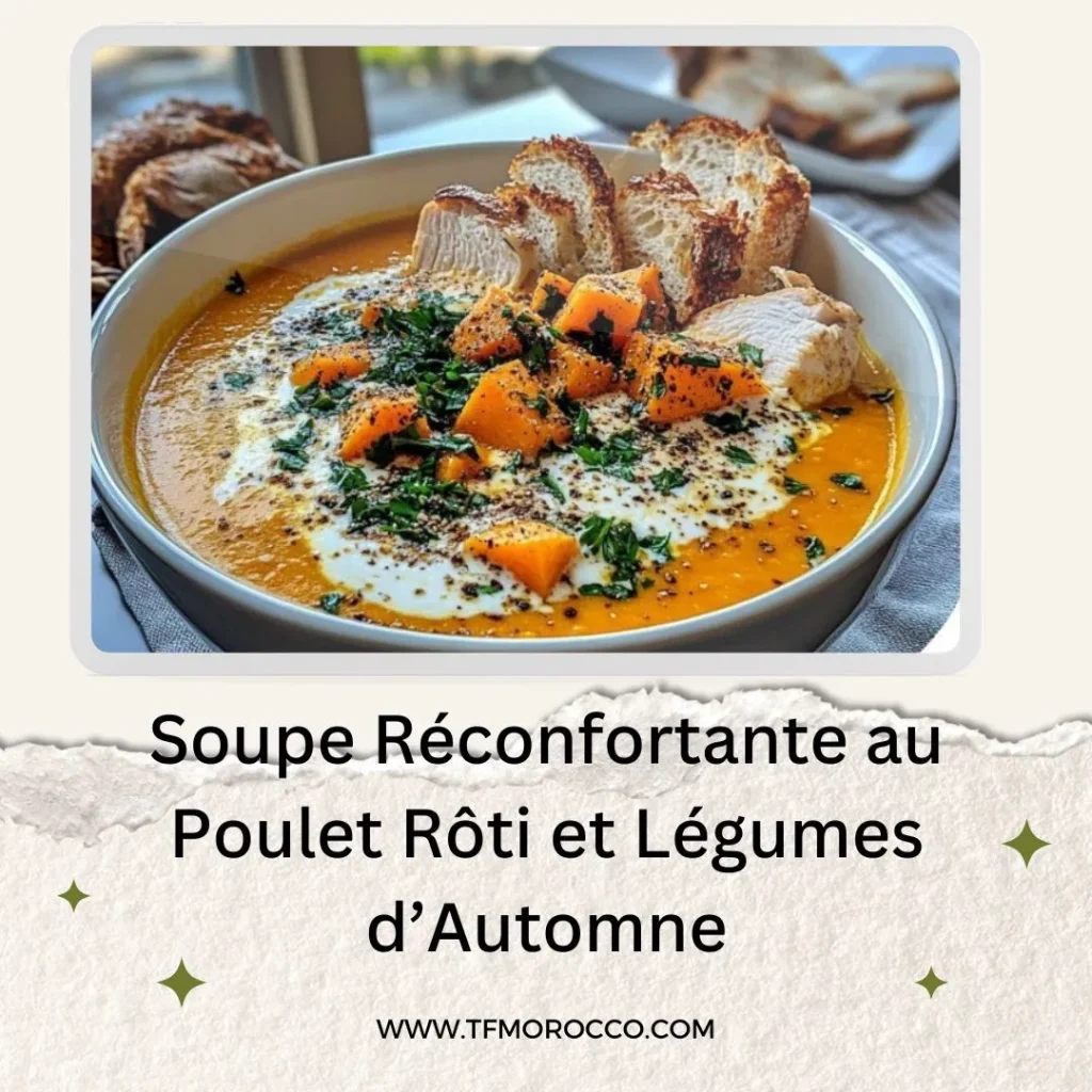 soupe de poulet rôti