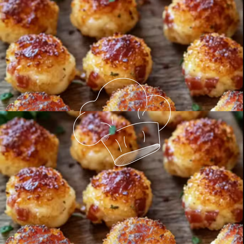 Bouchées Fondantes aux Lardons et Comté