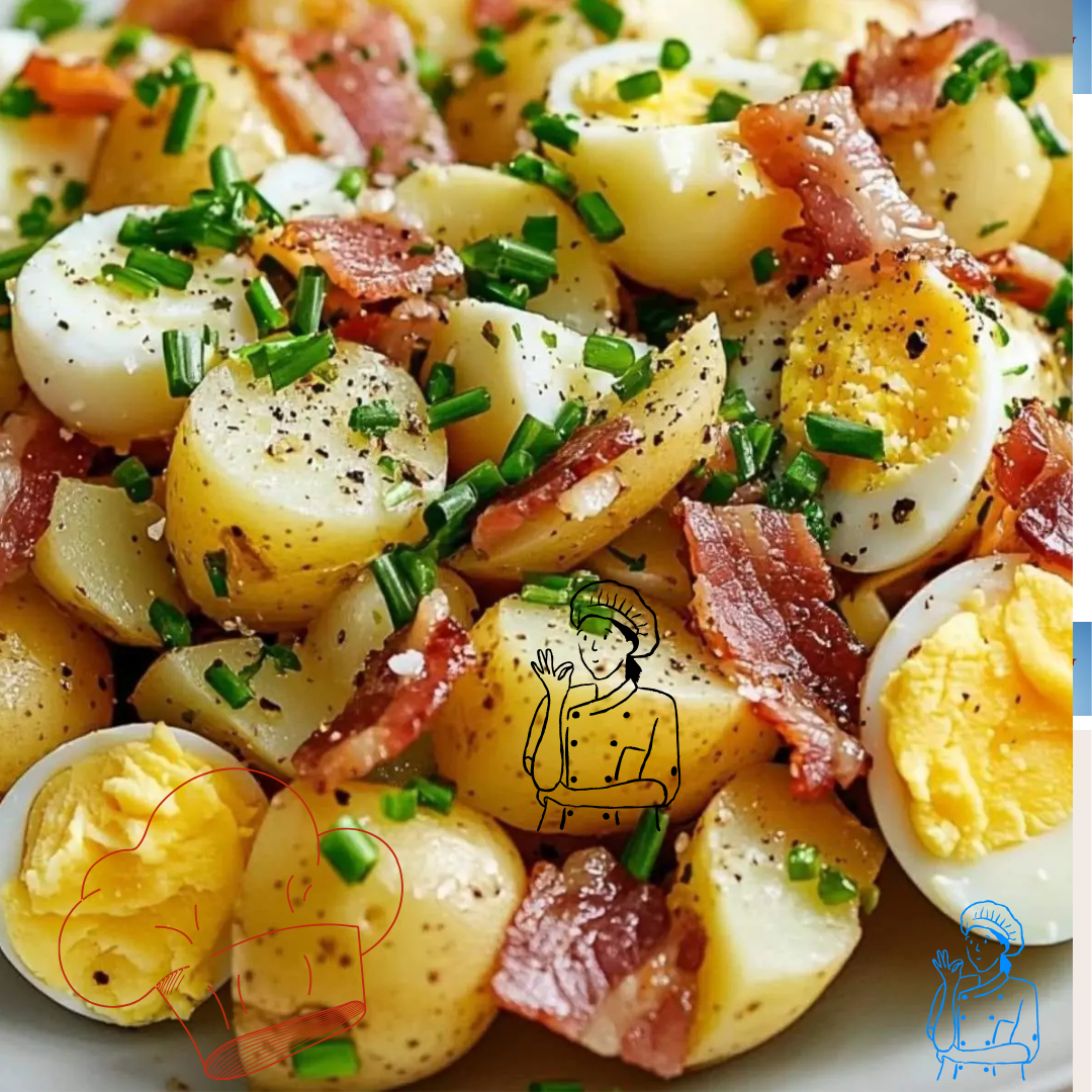 Salade Pomme de Terre Lardons Œufs