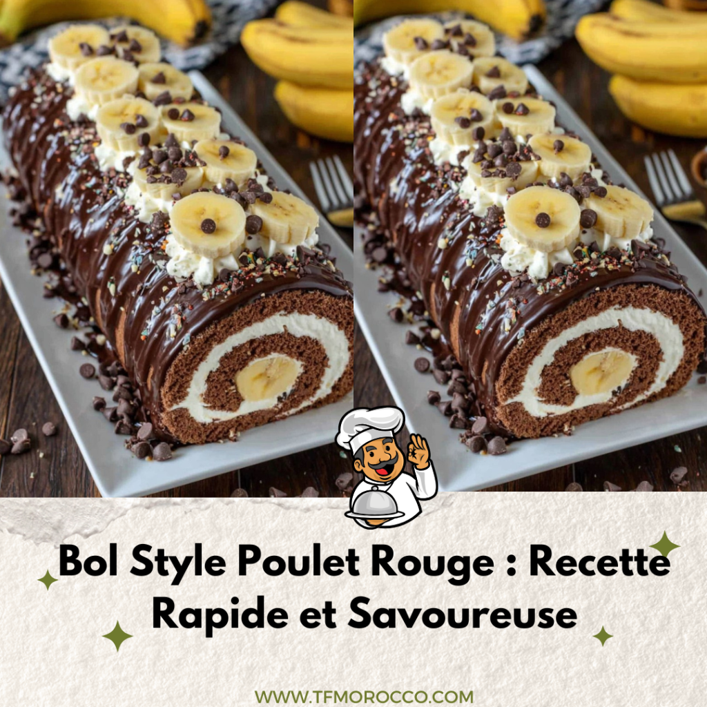bûche roulée chocolat banane