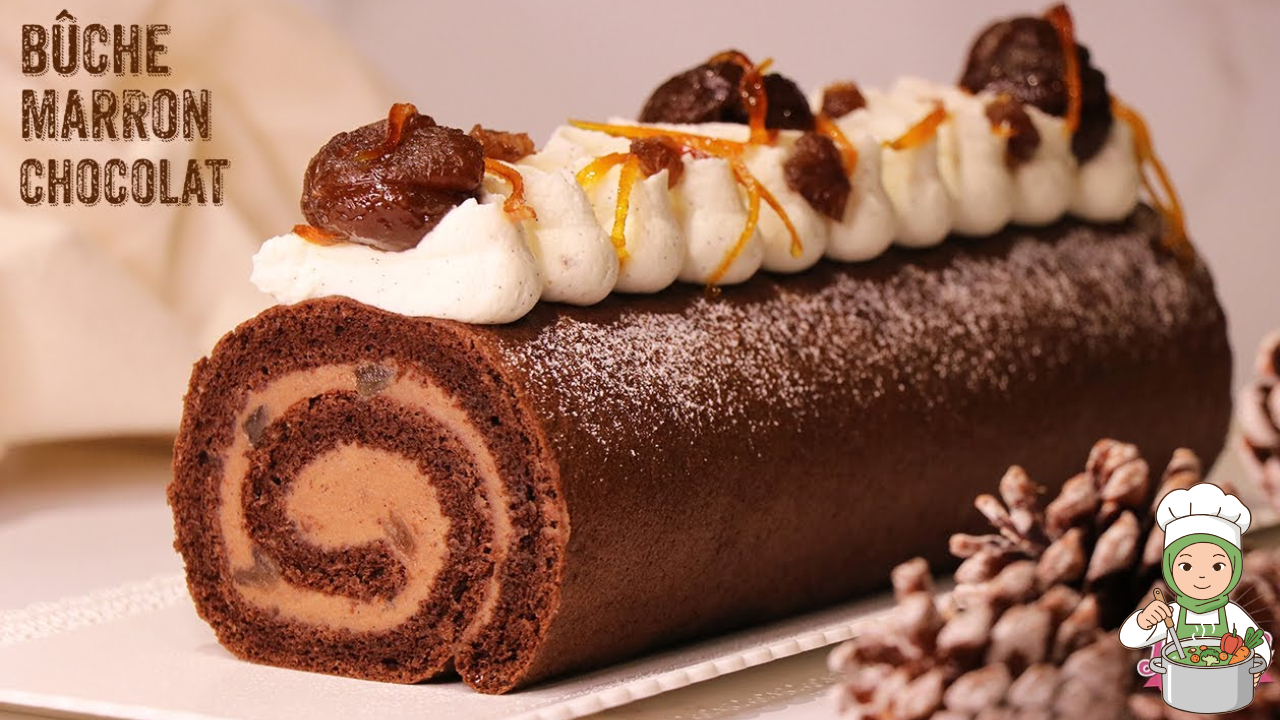 Recette de Bûche de Noël Roulée Marron Chocolat