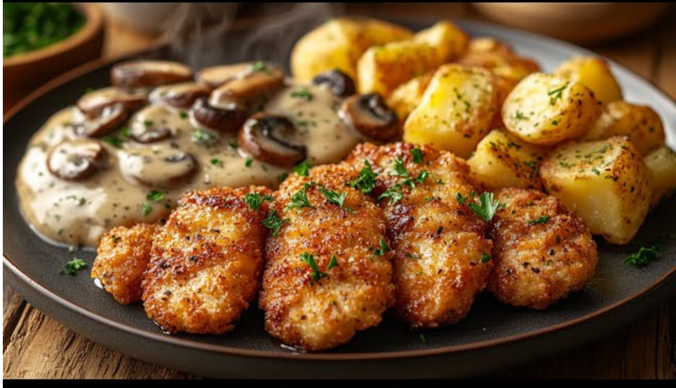 Poulet Croustillant Sauce Champignons Poulet Croustillant Sauce Champignons