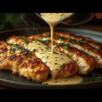 Poulet Croustillant au Parmesan avec Sauce Crémeuse Ail