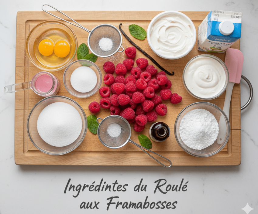Roulé aux Framboises et Mascarpone Roulé aux Framboises et Mascarpone